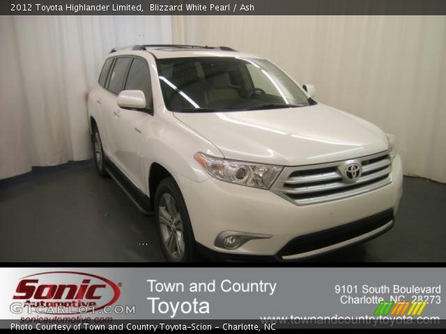 2012 Toyota Highlander Limited in Blizzard White Pearl