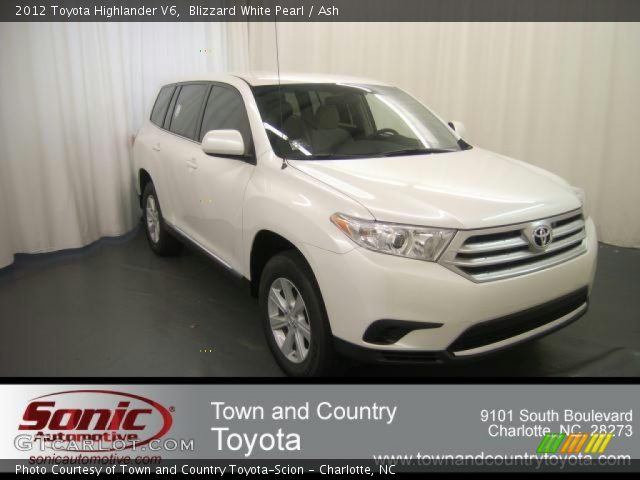 2012 Toyota Highlander V6 in Blizzard White Pearl
