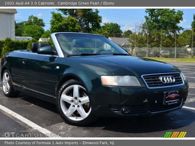 2003 Audi A4 3.0 Cabriolet in Cambridge Green Pearl