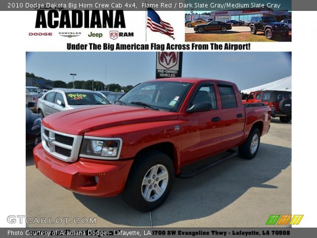 2010 Dodge Dakota Big Horn Crew Cab 4x4 in Flame Red