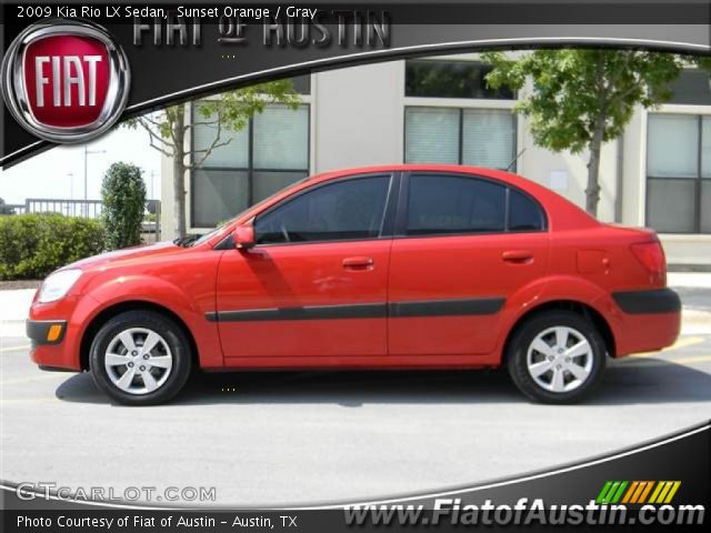 2009 Kia Rio LX Sedan in Sunset Orange