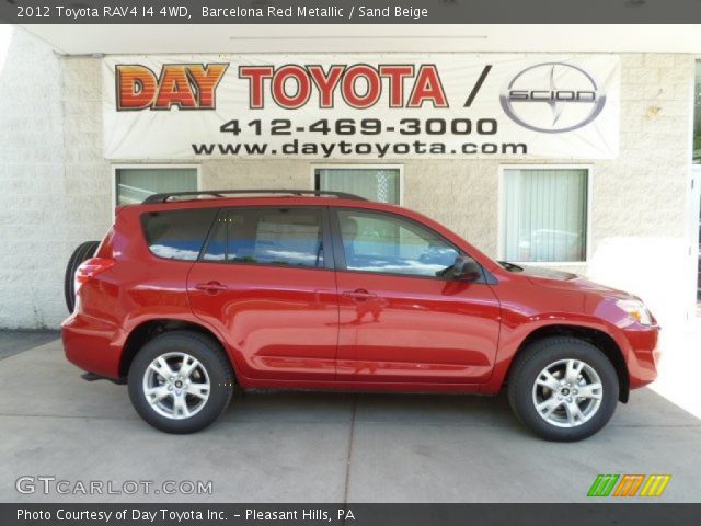 2012 Toyota RAV4 I4 4WD in Barcelona Red Metallic