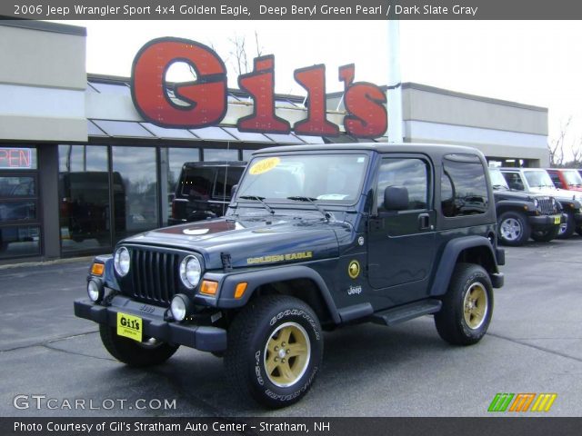 2006 Jeep Wrangler Sport 4x4 Golden Eagle in Deep Beryl Green Pearl