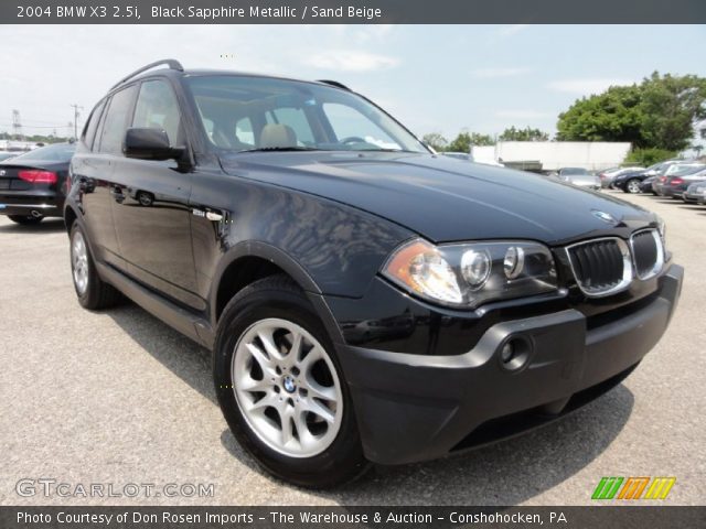 2004 BMW X3 2.5i in Black Sapphire Metallic