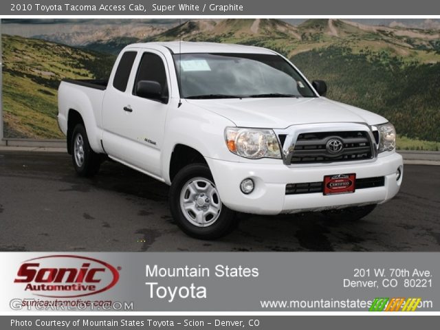 2010 Toyota Tacoma Access Cab in Super White