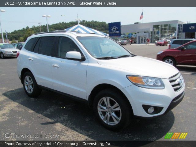 2012 Hyundai Santa Fe Limited V6 AWD in Glacier White