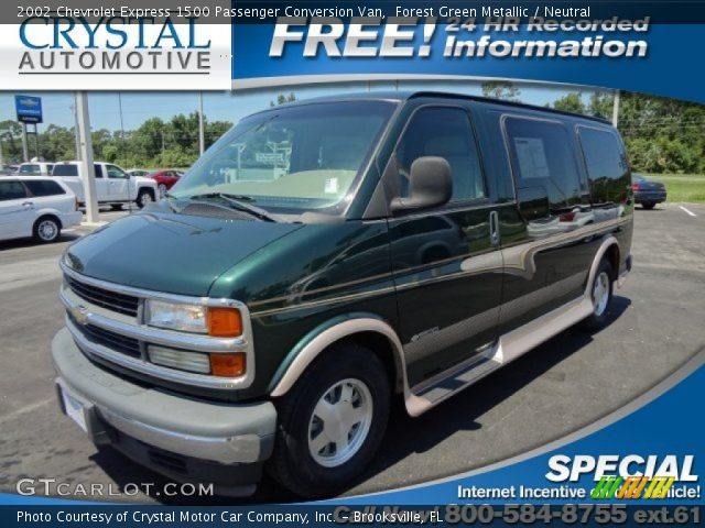2002 Chevrolet Express 1500 Passenger Conversion Van in Forest Green Metallic