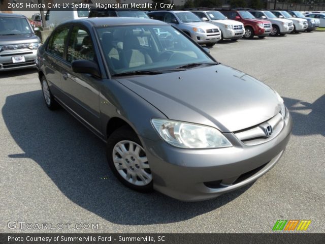 2005 Honda Civic LX Sedan in Magnesium Metallic