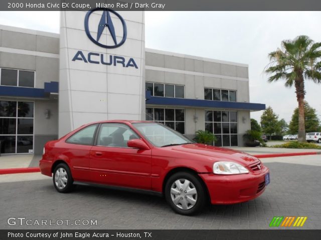 2000 Honda Civic EX Coupe in Milano Red