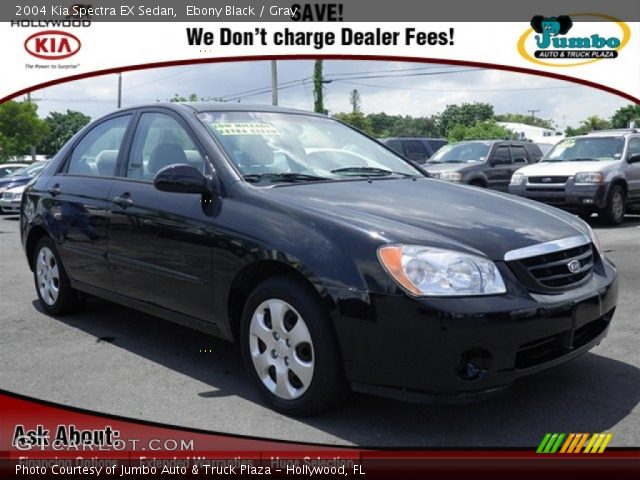 2004 Kia Spectra EX Sedan in Ebony Black