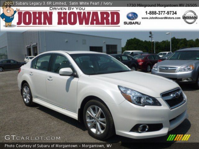 2013 Subaru Legacy 3.6R Limited in Satin White Pearl