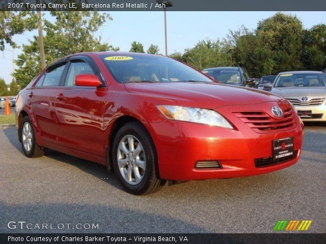 2007 Toyota Camry LE in Barcelona Red Metallic