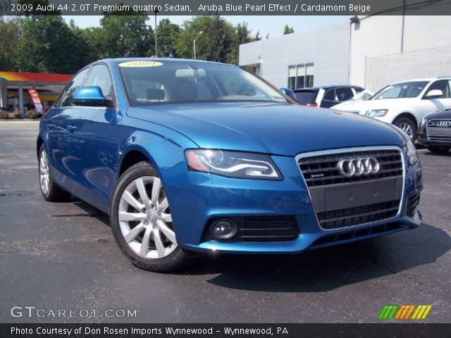 2009 Audi A4 2.0T Premium quattro Sedan in Aruba Blue Pearl Effect
