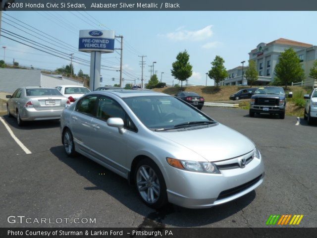 2008 Honda Civic Si Sedan in Alabaster Silver Metallic