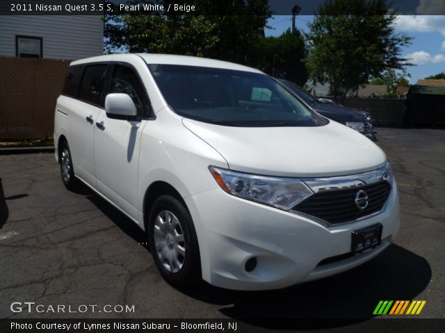 2011 Nissan Quest 3.5 S in Pearl White