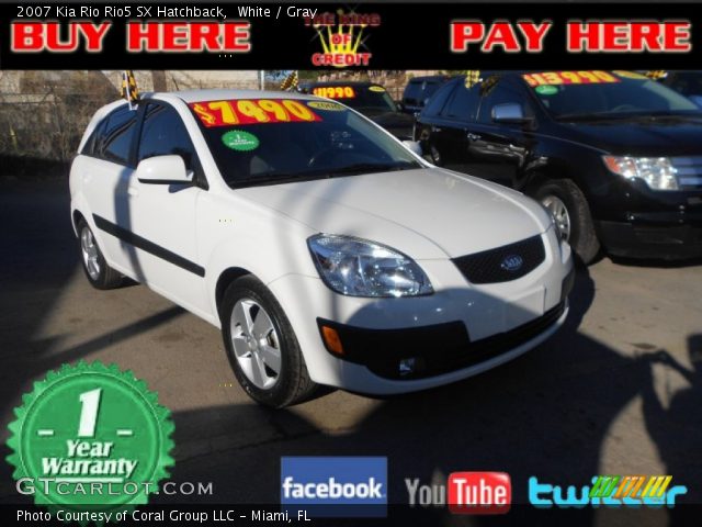 2007 Kia Rio Rio5 SX Hatchback in White