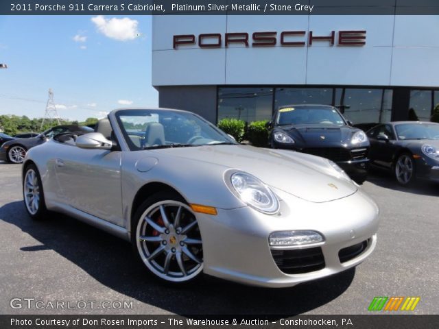 2011 Porsche 911 Carrera S Cabriolet in Platinum Silver Metallic