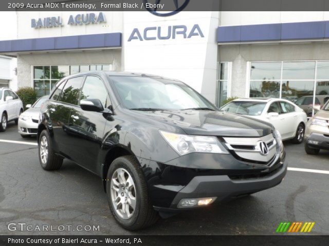 2009 Acura MDX Technology in Formal Black