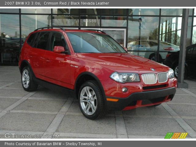 2007 BMW X3 3.0si in Crimson Red