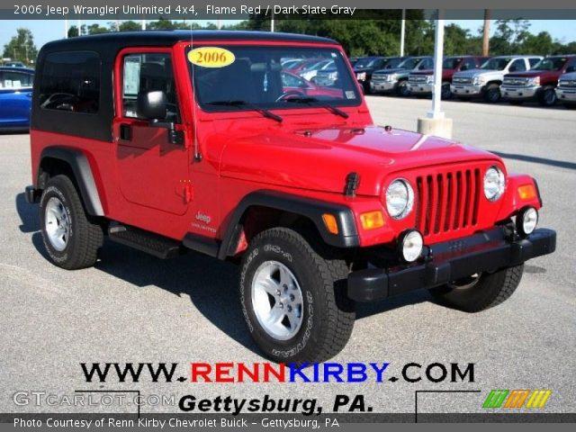 2006 Jeep Wrangler Unlimited 4x4 in Flame Red