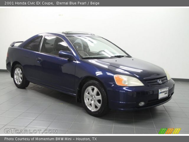 2001 Honda Civic EX Coupe in Eternal Blue Pearl
