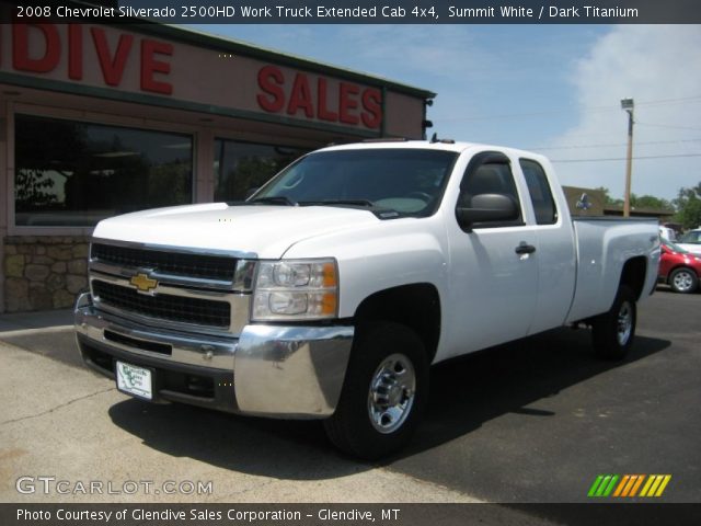 2008 Chevrolet Silverado 2500HD Work Truck Extended Cab 4x4 in Summit White