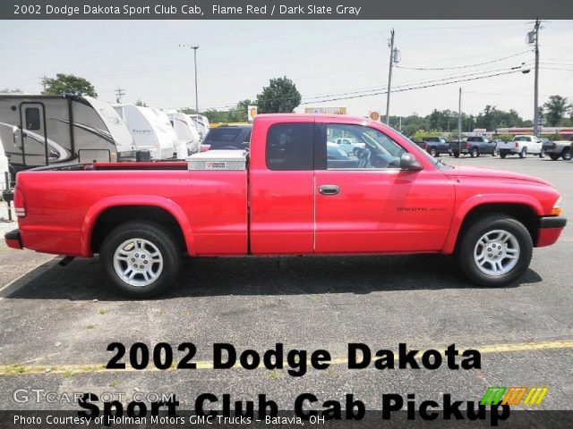 2002 Dodge Dakota Sport Club Cab in Flame Red
