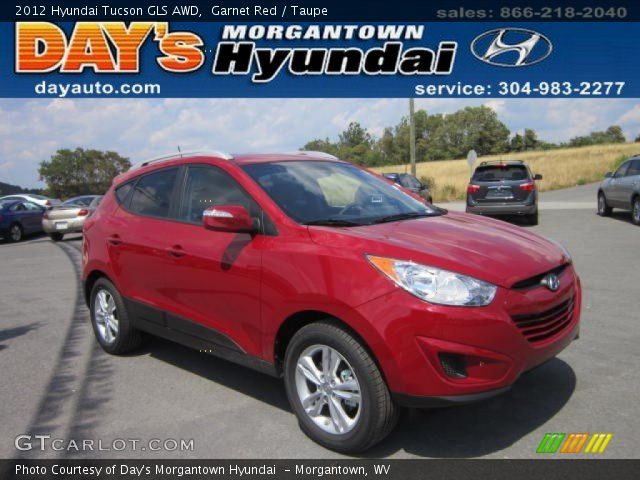 2012 Hyundai Tucson GLS AWD in Garnet Red