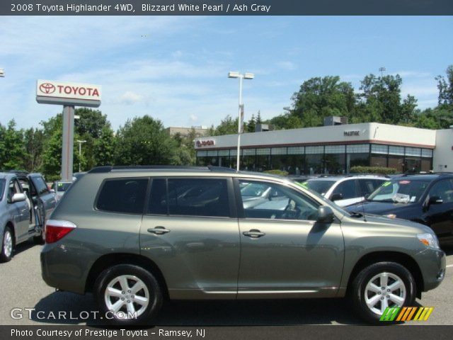 2008 Toyota Highlander 4WD in Blizzard White Pearl