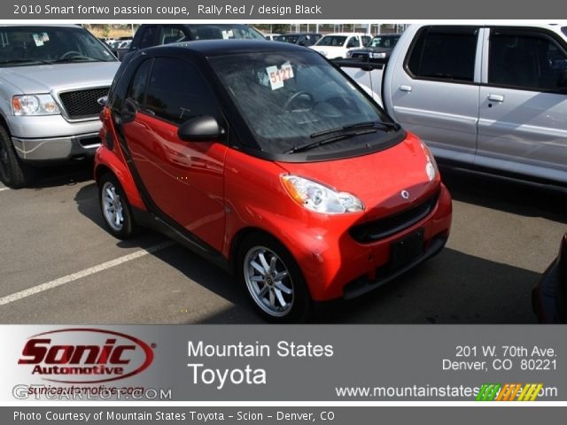 2010 Smart fortwo passion coupe in Rally Red