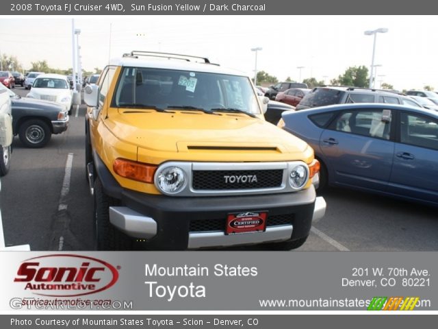 2008 Toyota FJ Cruiser 4WD in Sun Fusion Yellow