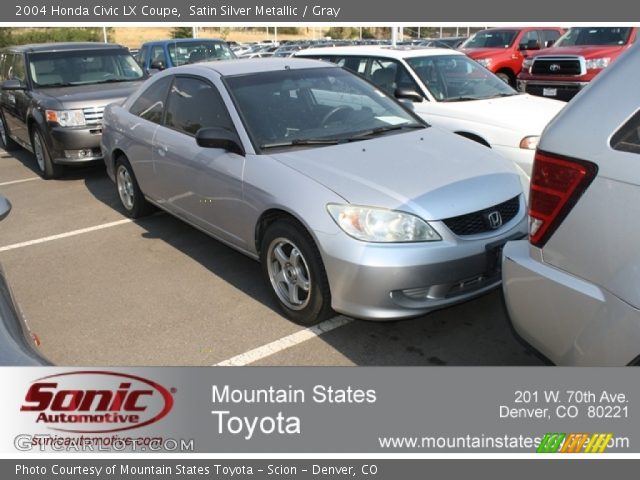 2004 Honda Civic LX Coupe in Satin Silver Metallic