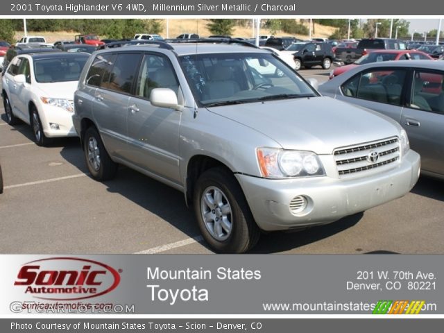 2001 Toyota Highlander V6 4WD in Millennium Silver Metallic