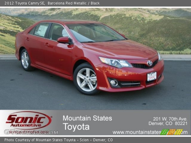 2012 Toyota Camry SE in Barcelona Red Metallic