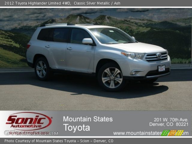 2012 Toyota Highlander Limited 4WD in Classic Silver Metallic
