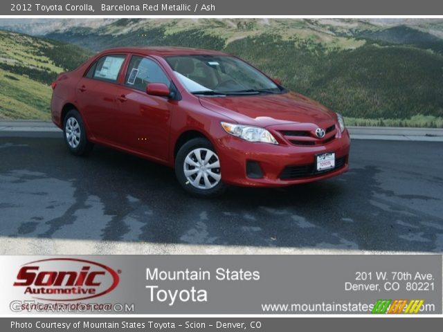 2012 Toyota Corolla  in Barcelona Red Metallic