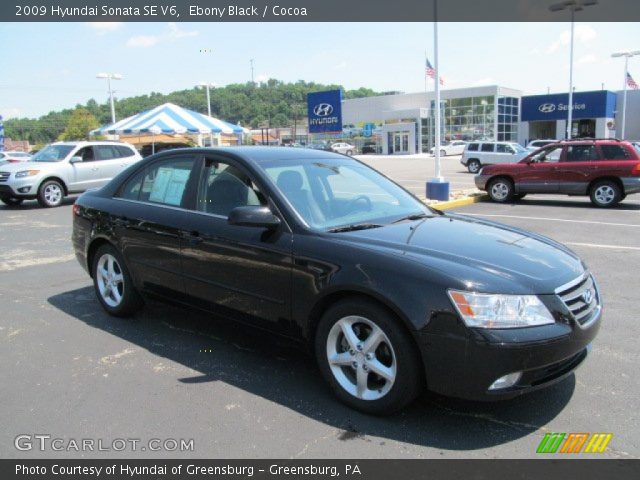 2009 Hyundai Sonata SE V6 in Ebony Black