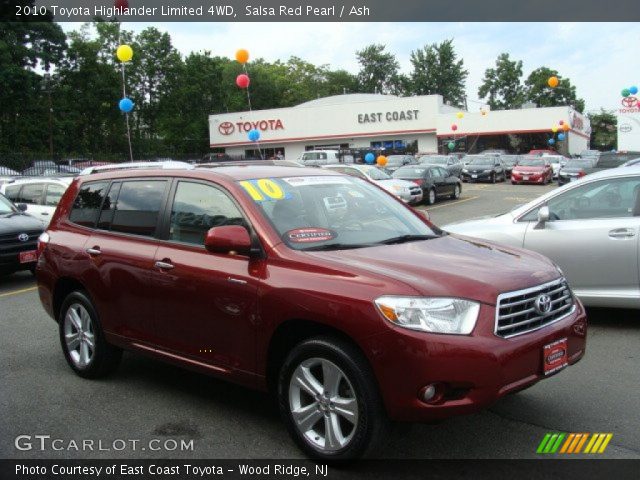 2010 Toyota Highlander Limited 4WD in Salsa Red Pearl