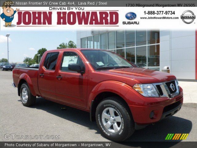 2012 Nissan Frontier SV Crew Cab 4x4 in Lava Red