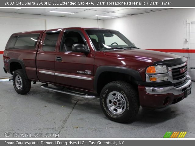 2003 GMC Sierra 2500HD SLE Extended Cab 4x4 in Dark Toreador Red Metallic