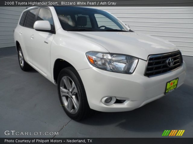 2008 Toyota Highlander Sport in Blizzard White Pearl