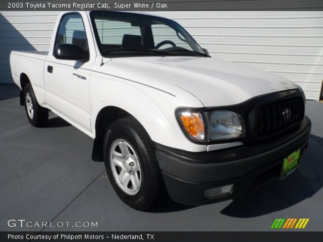 2003 Toyota Tacoma Regular Cab in Super White