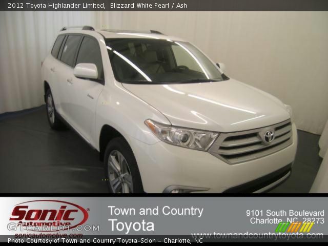 2012 Toyota Highlander Limited in Blizzard White Pearl