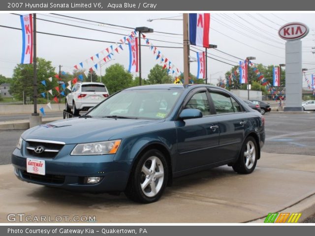2007 Hyundai Sonata Limited V6 in Aqua Blue