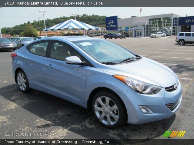 2013 Hyundai Elantra Limited in Blue Sky Metallic