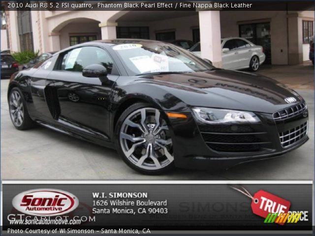 2010 Audi R8 5.2 FSI quattro in Phantom Black Pearl Effect
