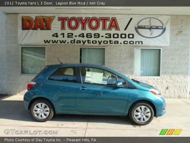 2012 Toyota Yaris L 3 Door in Lagoon Blue Mica