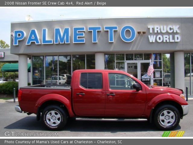 2008 Nissan Frontier SE Crew Cab 4x4 in Red Alert