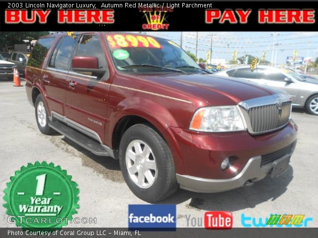 2003 Lincoln Navigator Luxury in Autumn Red Metallic