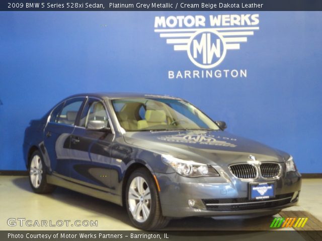 2009 BMW 5 Series 528xi Sedan in Platinum Grey Metallic